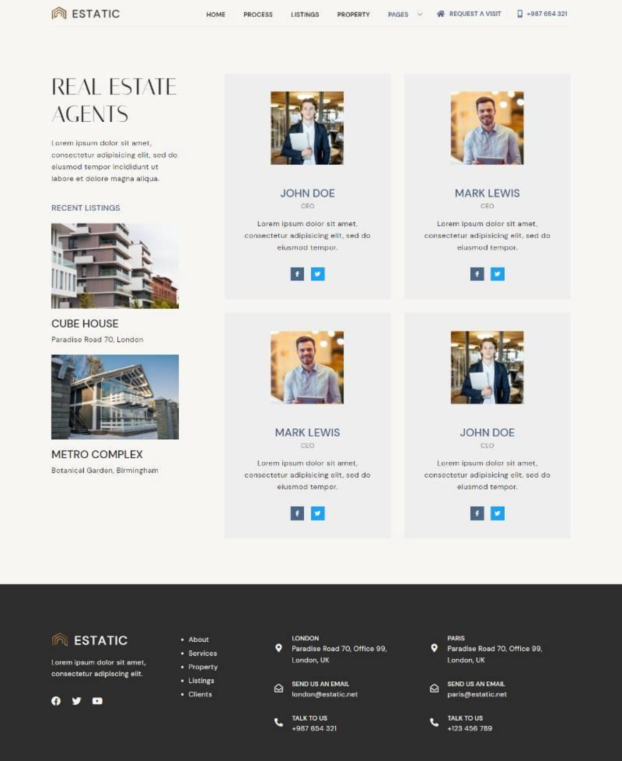Estatic Agents Portal